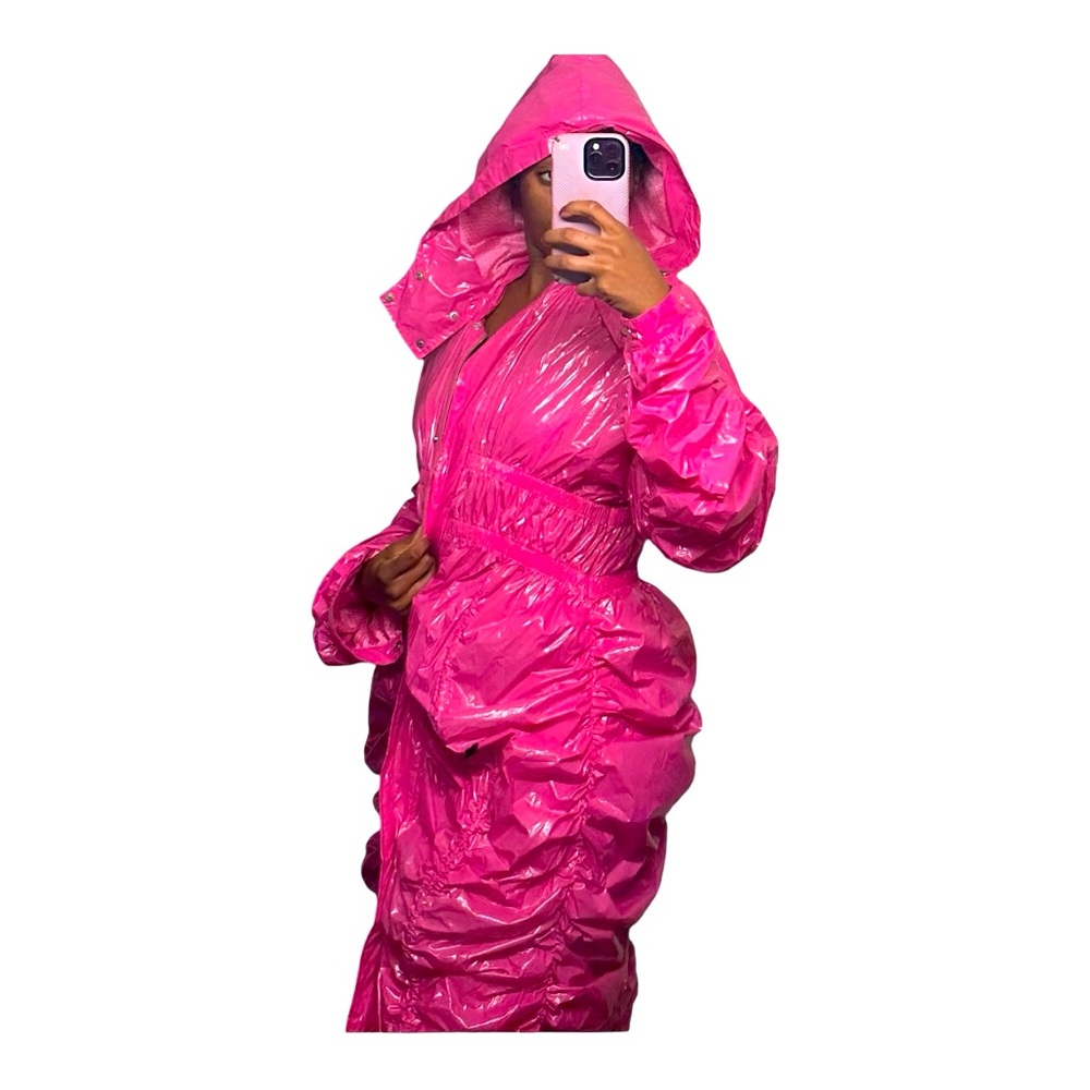 “Rain on me” Puffy Rain Coat